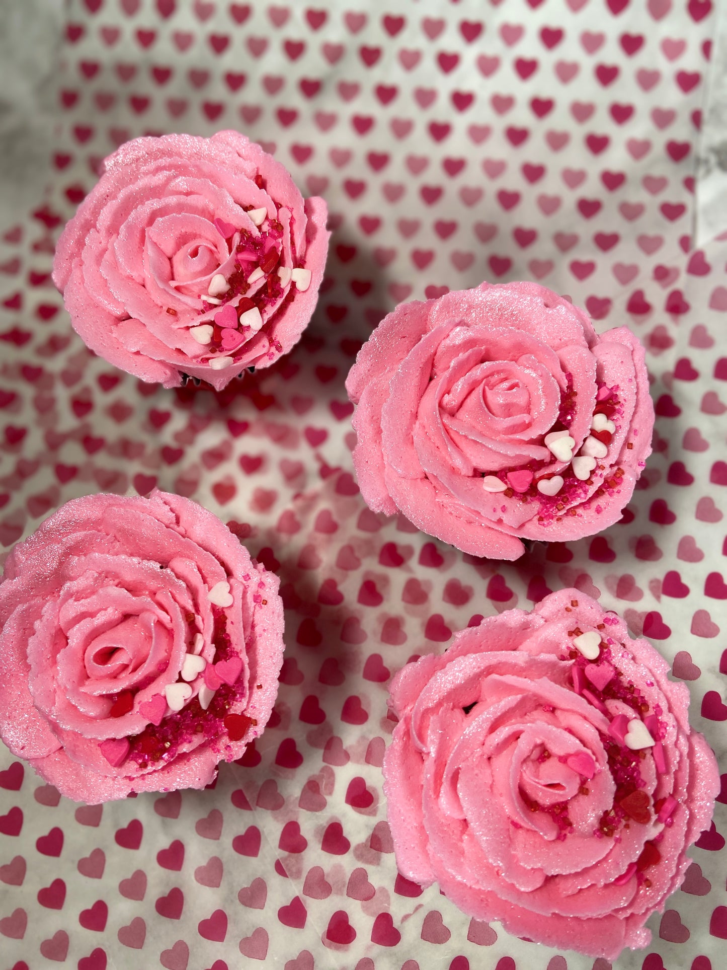 Rose Buttercream Cupcakes