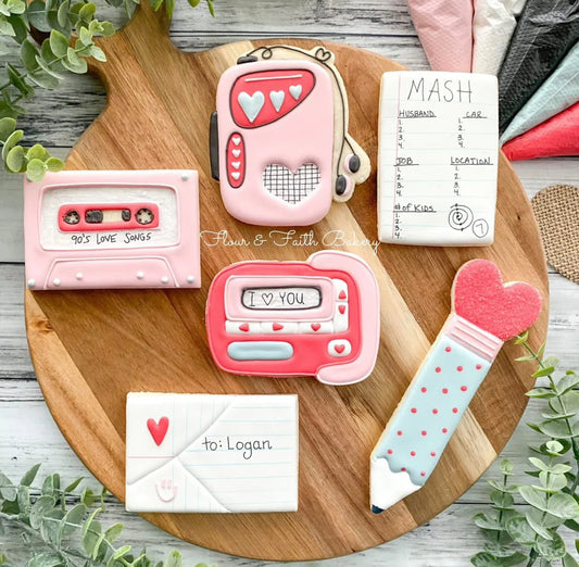 90s Love Themed Cookie Set